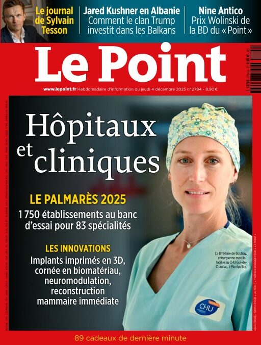 Classement 2025 du Point du jeudi 4 décembre 2025 : le Groupe Urologie Saint-Augustin en tête au niveau national !